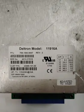 11916a Ace Deltron Model 600 Watt Power Supply Ships Free