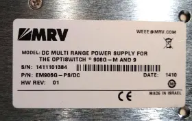 Em906g-ps Adva Em906g-ps/dc Mrv Multi Range Dc Power Supply - Optiswitch 906g-m And 906g-m/e