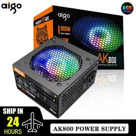 Aigo Ak800 Ak Pc Psu Power Supply Unit 500w 600w 700w 800w 1000w Gaming 120mm Rgb Fan