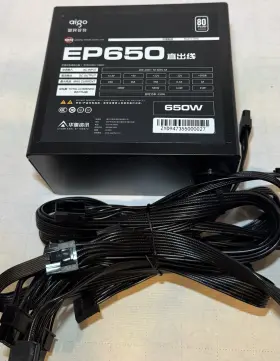 Ep650 Aigo 650w 80 Plus Certified Atx Power Supply Unit Black 24 Pin Pci-e Sata