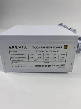 Atx-pr1000w-wh Apevia Atxpr1000wwh Pcie 5.0 And Atx 3.0 Prestige 1000w 80 Gold Rated