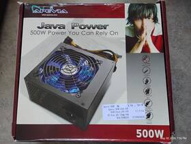 Apevia Wtn-500wspx Java Power 500w Atx Psu Blue Led Fan Sleeved Cables