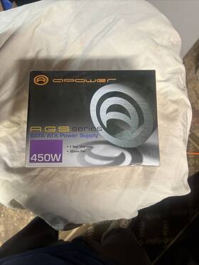 Apower Ags450 Ags Series Sata 450w Atx Power Supply New Sealed