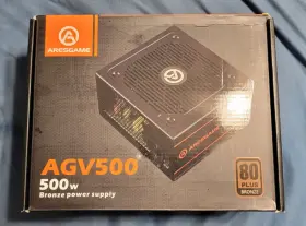 Agv500 Aresgame 500w Watt 80 Plus Bronze Rated Atx Power Supply Psu Non-modular