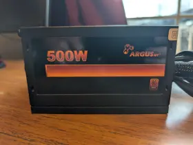 Bps-500 Argus 500w Atx Power Supply 80 Plus Bronze 24 Pin 1 Fan Black
