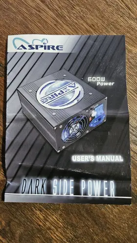Atx-a600w Aspire Atxa600w Dark Side Power Atx Switching Supply 12v