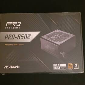Asrock 90-uxr085-gnuaa2 Pro-850g 850w 80 Gold Atx 3.1 Pcie 5.1 Power Supply Unit New Sealed