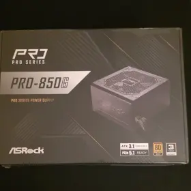 90-uxr085-gnuaa2 Asrock Pro-850g 850w 80 Gold Atx 3.1 Pcie 5.1 Power Supply Unit New Sealed
