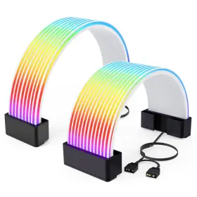 Ac10 Auotac Rgb Cables Cover Kit Flex Power Cable For 24-pin Motherboard And 8-p Inch