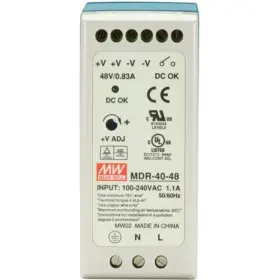 Mdr4048 Black Box Innovations Din Rail Power Supply 40 Watts 48 Vdc