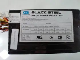 Bks580 Case Gears Black Steel 580 W 20 4 Pin Atx Desktop Power Supply