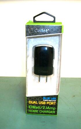 Cellet Tcusbn2bk Blue Led Power Indicator Dual Usb Port 10w/2.1 Amp Home Charger