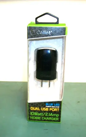 Tcusbn2bk Cellet Blue Led Power Indicator Dual Usb Port 10w/2.1 Amp Home Charger