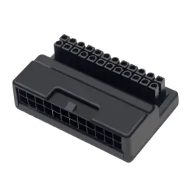 Cy-pw-017 Chenyang Atx 24pin Male To Female 90 Degree Angled Mainboard Psu Power Supply Header D