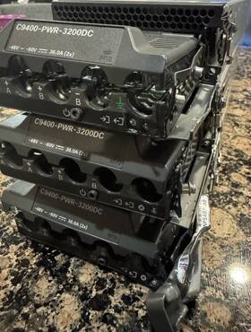 Cisco C9400pwr3200dc C9400-pwr-3200dc Power Supply Lot 3 Psu 3200w Damaged For Parts