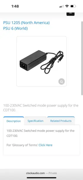 Psu-1205 Clockaudio / Psu1205 Power Supply - Free Shipping