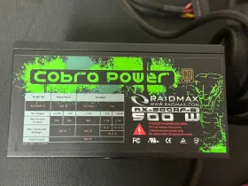 Rx-500af-b Cobra Raidmax Power 500w Max 80 Bronze Atx Supply - Working