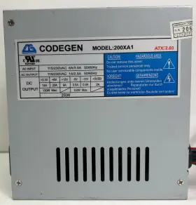 200xa1 Codegen 250w Atx Power Supply
