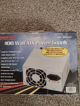 Compusa 283768 Atx Power Supply. 400 Watt. 2004 Model