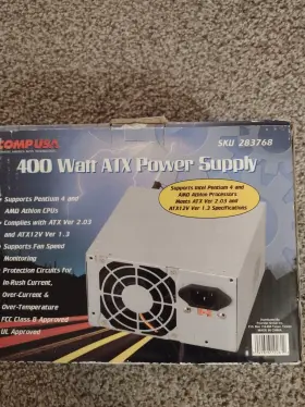 283768 Compusa Atx Power Supply. 400 Watt. 2004 Model