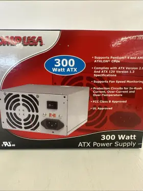 Sku283769 Compusa Rev060925 300 Watt Atx Power Supply Fccclass B And Ul Approved