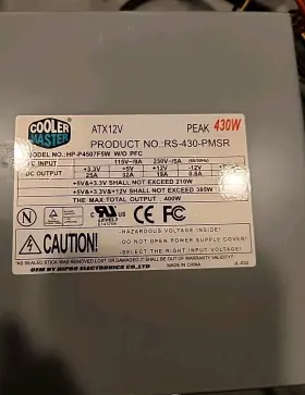 Rs430-pmsr Cooler Master Hp-p4507fw 430w Atx Power Supply