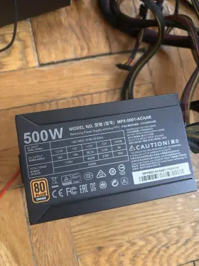 Mpx-5001-acaab-us Cooler Master Mwe 500w 80 Plus Bronze Power Supply Us Plug