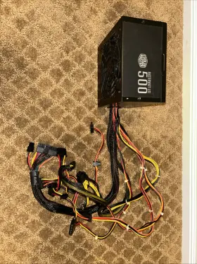 Mpx-5001-acaaw Cooler Master Mpx-5001-acabw Coolermaster Masterwatt Lite 500w Atx Power Supply Unit Tested