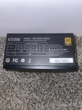 Mpy-6501-afaag-us Cooler Master Mwe 650 V2 Full Modular 80 Plus Gold Power Us Plug