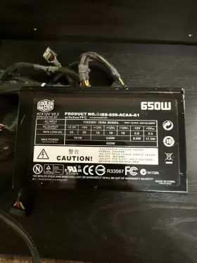 Rs-650-acaa-a1 Cooler Master Atx 650w 80 Plus Power Supply - Tested And Working