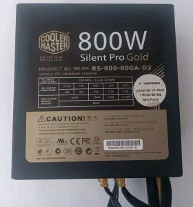 Rs-800-80ga-d3 Cooler Master Silent Pro Gold 800 W 20 4 Pin Atx Desktop Power Supply