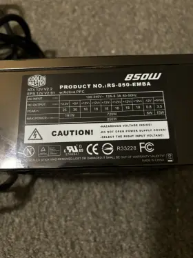 Rs-850-emba Cooler Master Mastero 850w Atx Power Supply