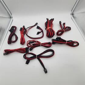 Corsair 843591079617 Premium Individually Sleeved Psu Cables Pro Kit Red/black For