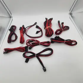 Corsair 843591079617 Premium Individually Sleeved Psu Cables Pro Kit Red/black For