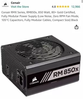Cp-9020180-na Corsair Cp9020180na Rm850x 850 W 80 Plus Gold Certified Fully Modular Psu