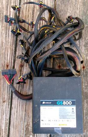 Corsair Gs800 Used Model # 75-01183 Computer Desktop 792 Watt Power Supply