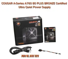 A760 Cougar A-series 80 Plus Bronze Certified Ultra Quiet Power Supply