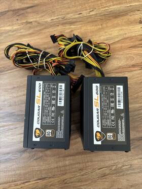 Cougar Cgrsl600 Lot Of 2 Sl600 600w Atx Power Supply 20 4 Pin Cgr-sl600