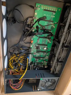 Mc03 Daylead Mining Rig Frame 8 Gpu Miner Case With 4 Fan And 4gb Ram Motherboard