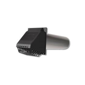 Deflect-o Rvhablk4 Deflect-o 11 In L X 4 D Black/silver Aluminum/plastic Dryer Vent Kit