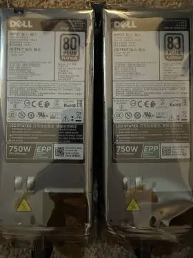 D750e-s0 Dell Lot Of 2 Poweredge 750w 80 Plus Platinum Power Supply Server Psu