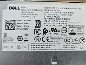 H260ebm-00 Dell H7x3f Genuine Optiplex 3060 5060 7060 Computer Power Supply 260w