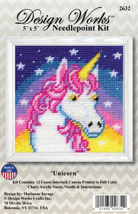 Design Works 5a0032qm-1h4fy Needlepoint Kit 5 Inch X5 -unicorn -