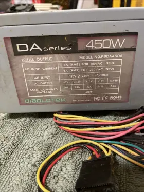 Psda450a Diablotek Da Series 450w Desktop Power Supply-