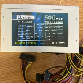 Psel40000 Diablotek El Series Psel500 500watt Atx Power Supply As Is