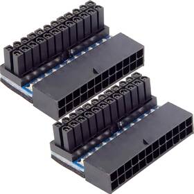 Dkardu Nr-us-060 2 Pcs Atx 24 Pin Female To Male 90 Degree Adapter Mainboard Motherboa