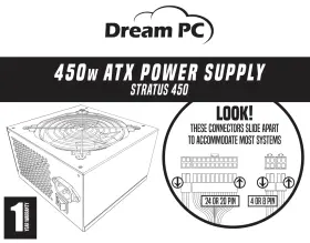 Dpc-atx-400 Dreampc Openbox/new Atx Pc Power Supply For Desktop Computer 20 24 Pin 4pin 4 8pin