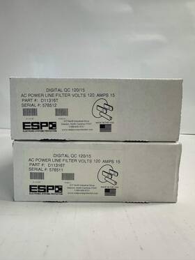 Esp D11316t 2 New Genuine Ac Power Line Filter 120v/15a Same Day Shipping