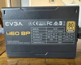 100-bp-0460-k1 Evga 460 Bp 80 Bronze Power Supply For Computer 24 Pin 120mm Fan Original 460w