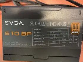 100-bp-0610 Evga 610 Br 600w Switching Power Supply Bronze 80 Plus Clean Used